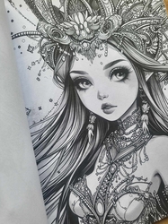 Pretty Girl Grayscale Coloring Book - Max Brenner