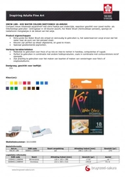 KOI Water Colors sada profesionálních akvarelových barev v sadě - 18 ks půlpánvičky