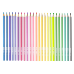 Easy trojhranné pastelky - PASTEL - pastelové barvy - sada 24 ks