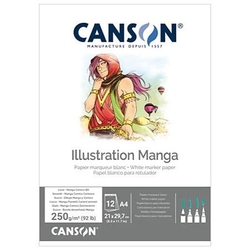 CANSON Illustration skicák lepený A4 12l, 250g/m2