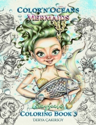 Color'n'Oceans Mermaids Grayscale - Derya Çakırsoy