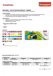 Bruynzeel - barevné pastelky - PARROT sada 45 kusů