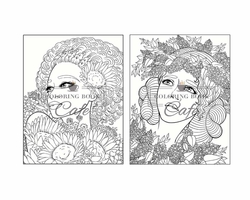 Floral Beauties Coloring Book - Coloring Book Cafe