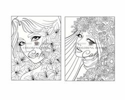 Floral Beauties Coloring Book - Coloring Book Cafe
