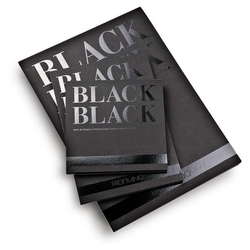 Fabriano Black Black černý skicák - lepený (300 g/m2, 20 archů) - různé rozměry