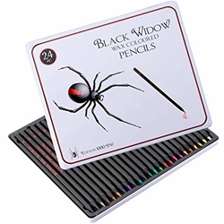 Black Widow Wax Coloured Pencils Set 24 - sada pastelek - 3 druhy