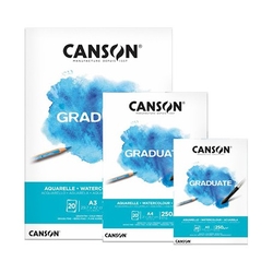 CANSON Graduate Watercolour - akvarelový skicák (250 g/m2, 20 listů) - A4
