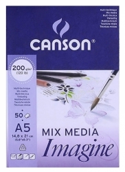 CANSON Imagine skicák - lepený (200g/m2, 50 archů) - různé rozměry