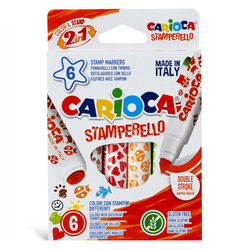 Carioca Stamperello fixy 6ks s razítky