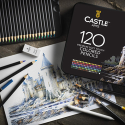 Castle Art Supplies - umělecké pastelky - sada 120 ks