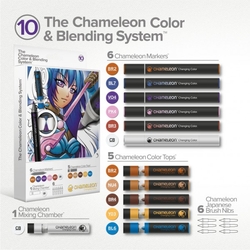 Chameleon Color & Blending System - tónovací fixy - COOL TONES - sada studených barev - 18 ks