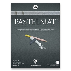 Clairefontaine PASTELMAT ANTHRACITE No.6 - skicák na pastel (360 g/m2, 12 listů) - 2 rozměry