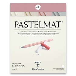 Clairefontaine PASTELMAT No.7 - skicák na pastel (360 g/m2, 12 listů) - 2 rozměry