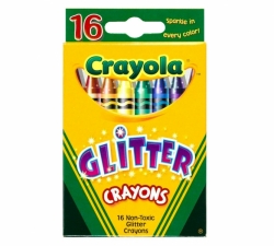 CRAYOLA GLITTER crayons - třpytivé voskovky - sada 16 ks
