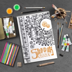 Crazy Drawings - CRAZY STEAMPUNK - colouring book