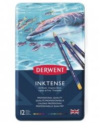 DERWENT Inktense - sada 12 ks - rozmývatelné pastelky