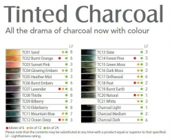 DERWENT Tinted Charcoal - sada tónovaných uhlů - sada 24 ks