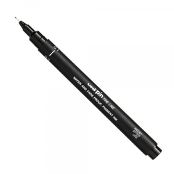 UNI Uni-ball PIN Fineliner Drawing pens BLACK - tenké linery - sada 8 ks
