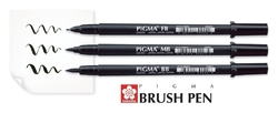 Sakura PIGMA Professional Brush - 3 druhy