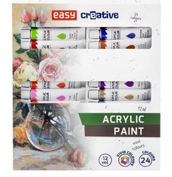 EASY Acrylic paint - akrylové barvy v tubě - 24 x 12 ml
