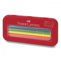 Faber-Castell Jumbo Grip NEON + METAL - sada 10 ks - neonové a metalické barvy