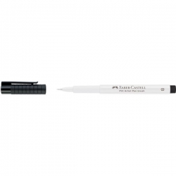 Faber-Castell PITT artist pen B WHITE - bílý štětečkový fix