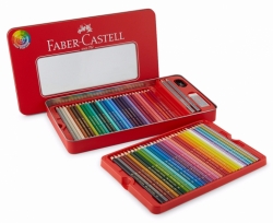 Faber-Castell ZÁMEK barevné pastelky - sada 60 ks - v plechové krabičce