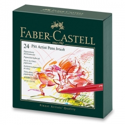 Faber-Castell PITT artist pens - STUDIO BOX - sada 24 ks - štětečkové fixy