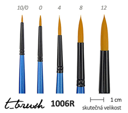Štětec t_brush 1006R - kulatý - různé velikosti - syntetika