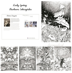 Lady Spring Coloring book - collection - unikátní spojení 6 autorek