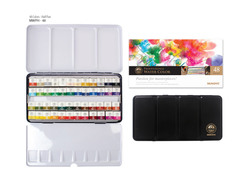 MUNGYO sada profesionálních akvarelových barev v sadě - 48 ks půlpánvičky