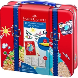 Faber-Castell fixy Connector - CESTOVNÍ KUFŘÍK - sada 40 ks