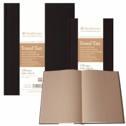 STRATHMORE 400 Toned Tan - Art journal (118 g/m2, 64 listů) - pevná vazba