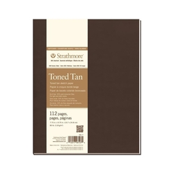 STRATHMORE 400 Toned Tan - Art journal (118 g/m2, 112 stran) - měkká vazba -  - 19,7 x 24,8 cm