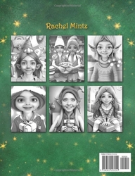 The Cutest Elves - Grayscale Coloring Book -  Rachel Mintz