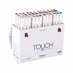 TOUCH Twin Brush Marker - oboustranný fix - ShinHan Art - sada 48 ks