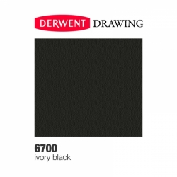 DERWENT Drawing - měkké pastelky - jednotlivé barvy, barevný odstín 6700 - ivory black