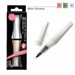 ZIG - Wink Of Stella Brush - štětečkový třpytivý popisovač - sada 3ks - WHITE CHRISTMAS