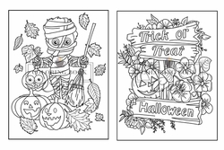 100 Halloween Coloring Pages - Coloring Book Cafe