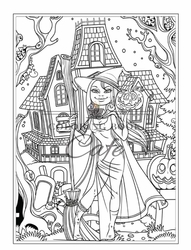 100 Halloween Coloring Pages - Coloring Book Cafe