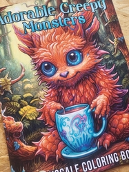 Adorable Creepy Monsters Grayscale Coloring Book - Max Brenner