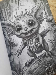 Adorable Creepy Monsters Grayscale Coloring Book - Max Brenner