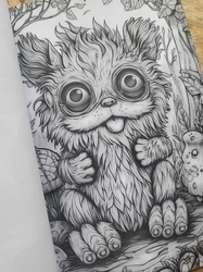 Adorable Creepy Monsters Grayscale Coloring Book - Max Brenner
