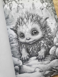 Adorable Creepy Monsters Grayscale Coloring Book - Max Brenner