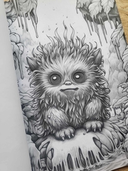 Adorable Creepy Monsters Grayscale Coloring Book - Max Brenner