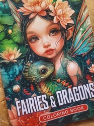 Fairies & Dragons 3 Grayscale Coloring Book - Max Brenner