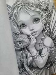 Fairies & Dragons 3 Grayscale Coloring Book - Max Brenner