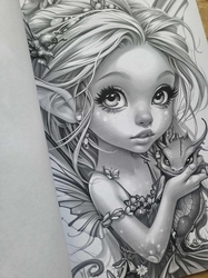 Fairies & Dragons 3 Grayscale Coloring Book - Max Brenner