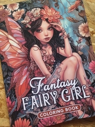 Fantasy Fairy Girl Grayscale Coloring Book - Max Brenner
