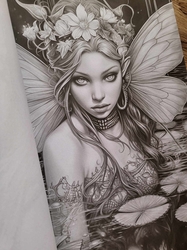Dark Fairies Grayscale Coloring Book of Darkness - Max Brenner